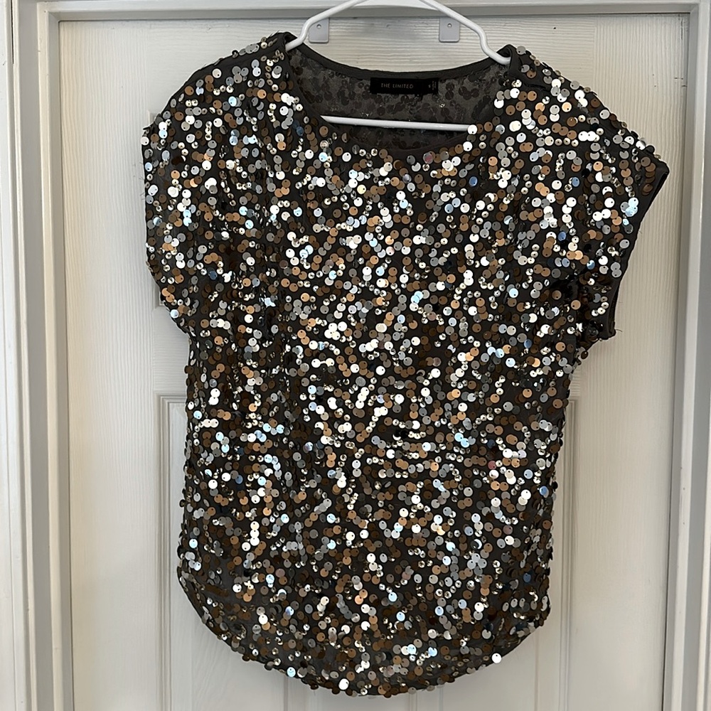 Sequin loose fitted top